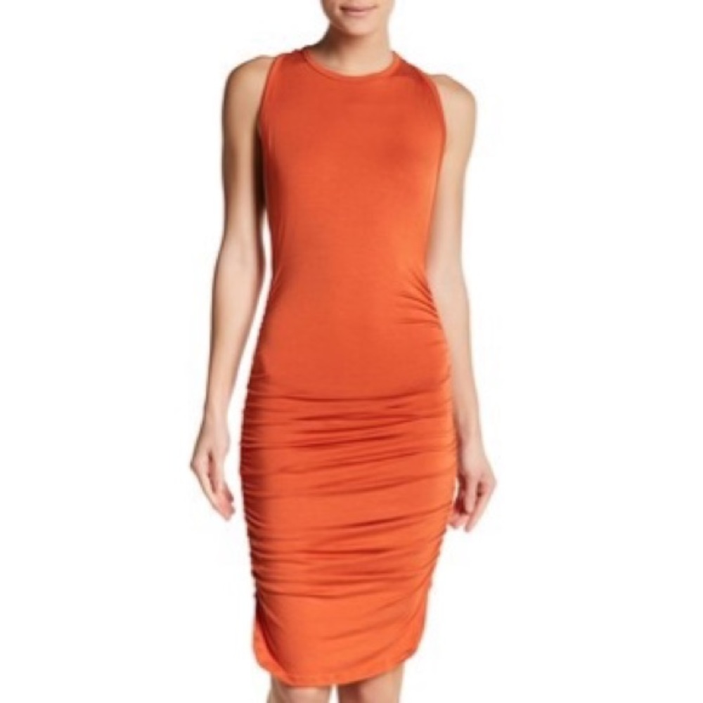 Go Couture Orange Racerback Sheath Dress